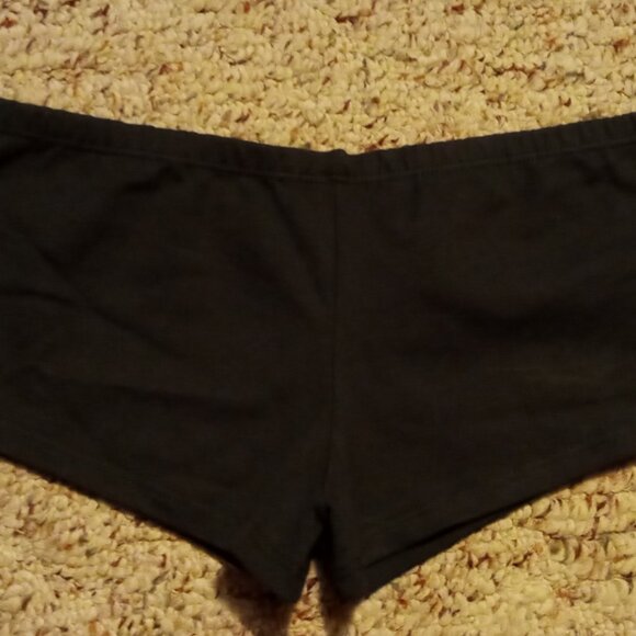 Sexy Vintage PLAYBOY Intimates Black CAMI & BOYSHORT w/RHINESTONE BUNNYHEAD logo - Picture 6 of 10